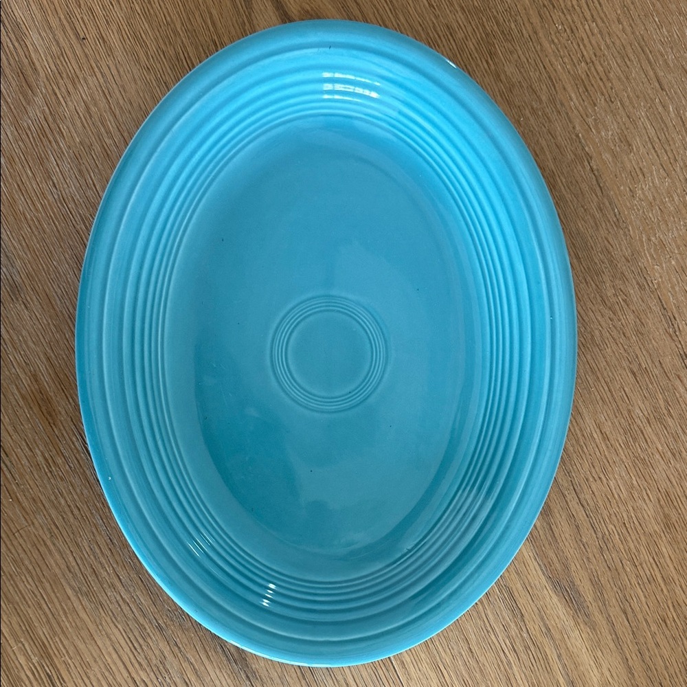 Turquoise Oval Fiestaware Serving Platter